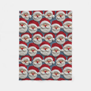 Jultomten crochet mönster fleecefilt