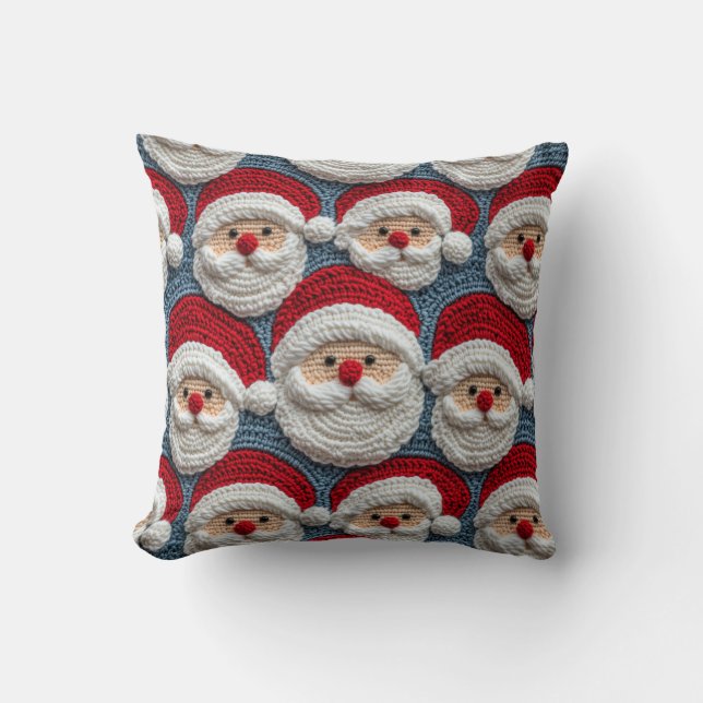 Jultomten crochet mönster kudde (Framsida)