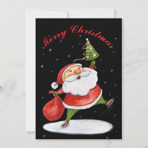 Jultomten Cute-färgmålning för julfärgning Julkort