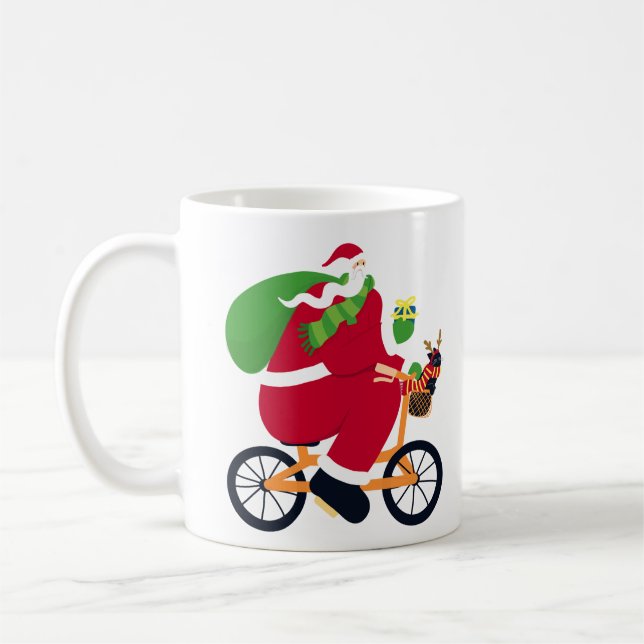 Jultomten cykel kaffemugg (Vänster)