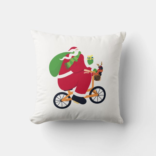 Jultomten cykel kudde (Framsida)