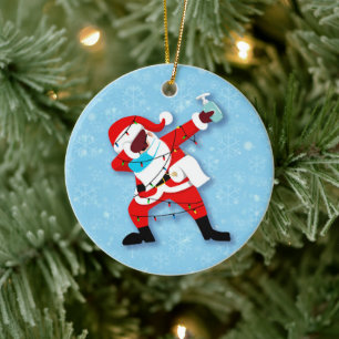 Jultomten Dabbing Julkovid Julgransprydnad Keramik