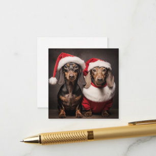 Jultomten Dachshund Twillingar Tilläggskort