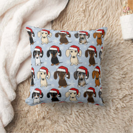 jultomten Dachshunds Cute Wiener Hundar jul Kudde