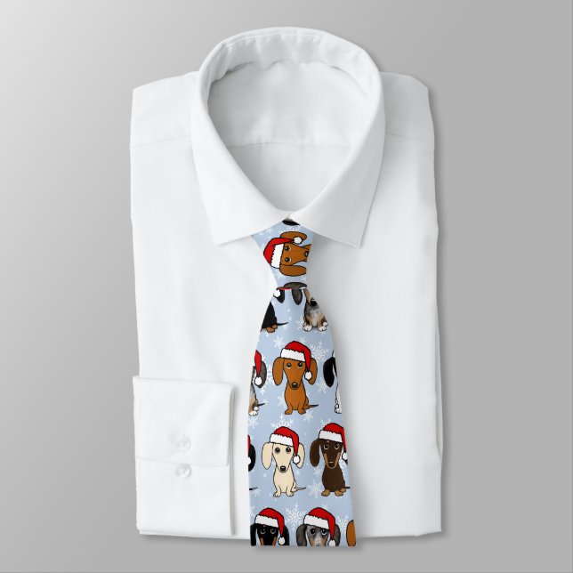 jultomten Dachshunds Cute Wiener Hundar jul Slips (Bunden)