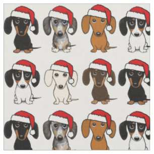 jultomten Dachshunds Cute Wiener Hundar jul Tyg