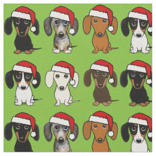 jultomten Dachshunds Cute Wiener Hundar jul Tyg
