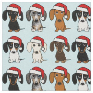 jultomten Dachshunds Cute Wiener Hundar jul Tyg