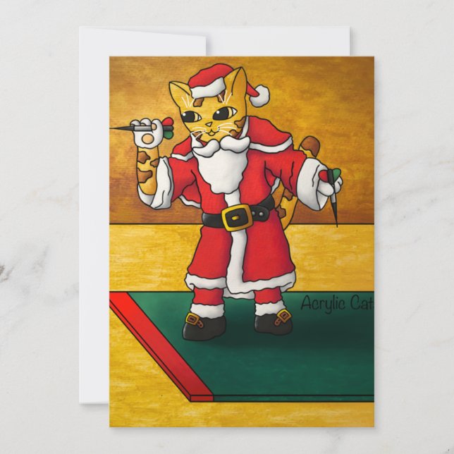 Jultomten Darts Cat Kort (Framsida)