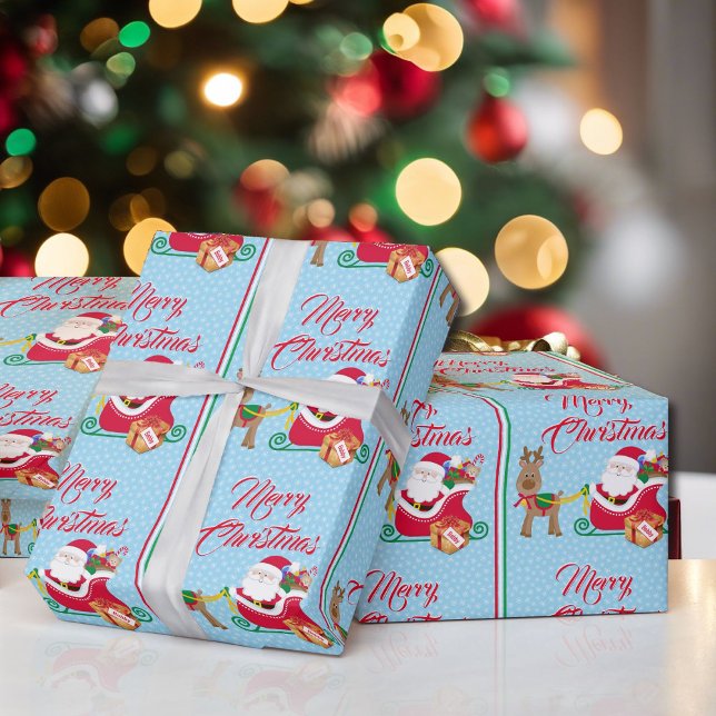 Jultomten Delivery Add Namn rener Snö Presentpapper (Skapare uppladdad)