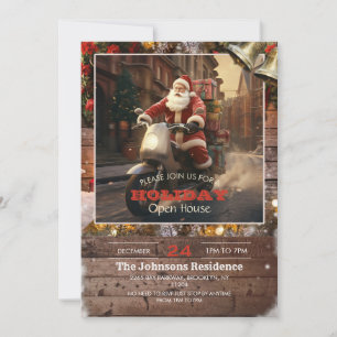 Jultomten Delivery rider en skotte Inbjudningar
