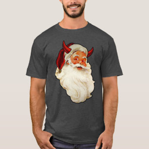 Jultomten Djävulen Satan Horns Funny Gift T Shirt