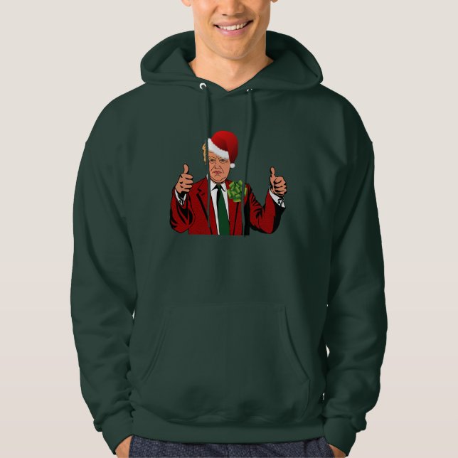 jultomten donald trump hoodie (Framsida)