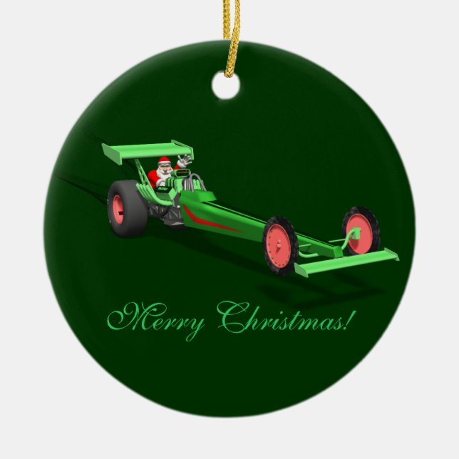 Jultomten Drag Tävling Julgransprydnad Keramik (Framsidan)