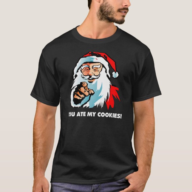 Jultomten: Du åt min kakor T-shirt (Framsida)