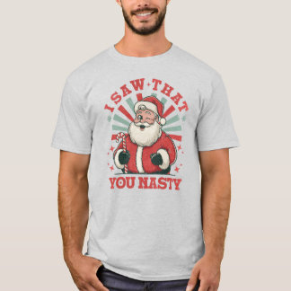 Jultomten Du Nasty Funny T Shirt