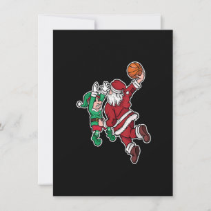 Jultomten Dunk för den konstiga julspelaren Basket Inbjudningar