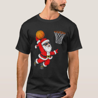 Jultomten Dunking A Basketball Boys Ki T Shirt