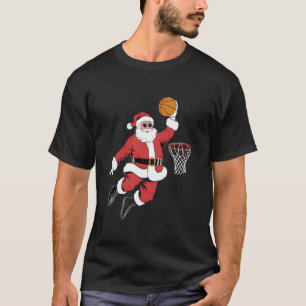 Jultomten Dunking A Basketball Boys Ki T Shirt