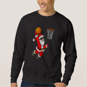 Jultomten Dunking Basketball Lång Ärmad Tröja