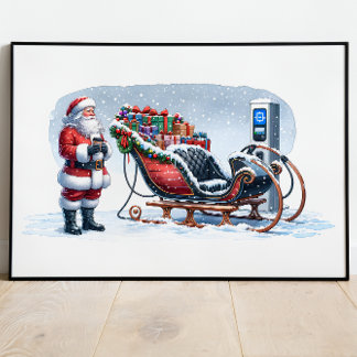 Jultomten Electric EV Poster