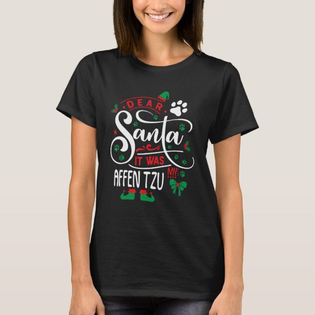 Jultomten elf Julafton jul, Hund aveln Affen Tz T Shirt (Framsida)