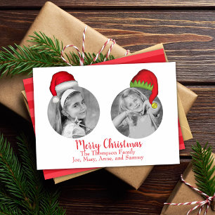 Jultomten Elf Whimsical Jolly Roligt Multi Photo Julkort