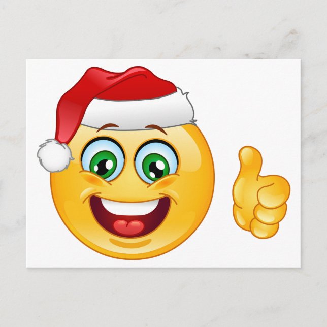 jultomten emoji helg vykort (Framsida)
