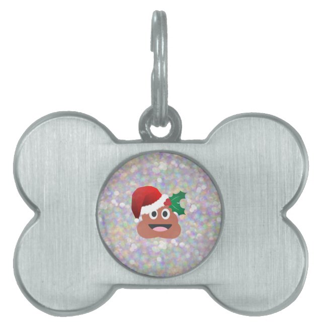 jultomten emoji ID-bricka husdjur (Framsidan)