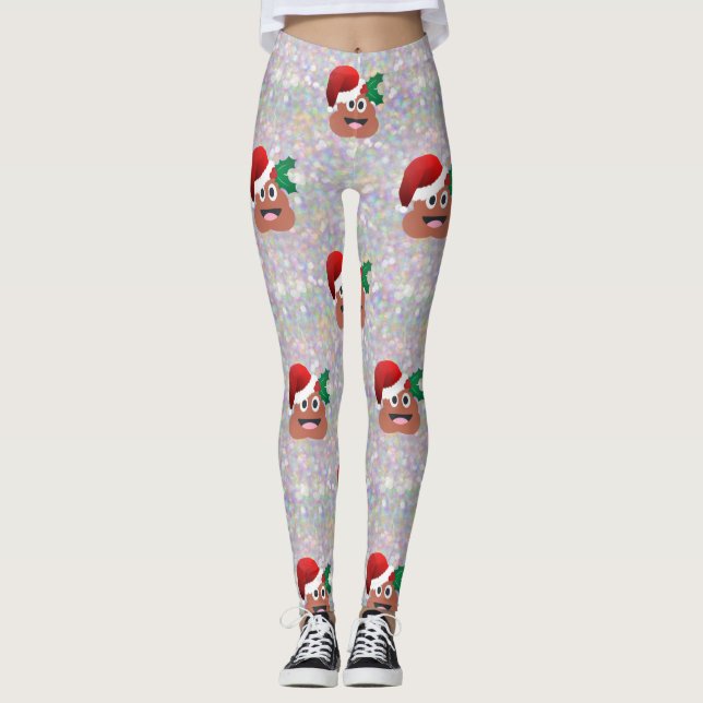 jultomten emoji leggings (Framsida)