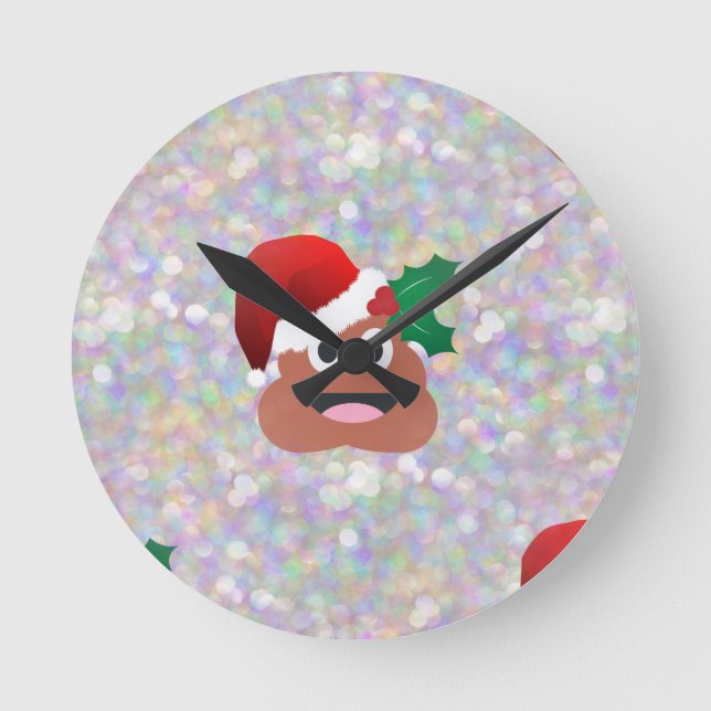jultomten emoji rund klocka (Framsida)