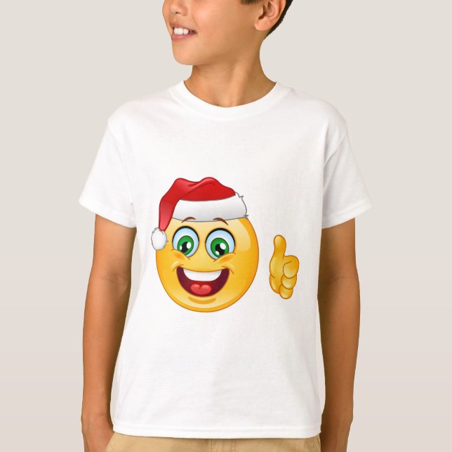 jultomten emoji t-shirt (Framsida)