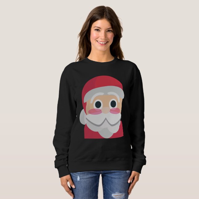 jultomten emoji Women sweatshirt T-shirt (Hel framsida)
