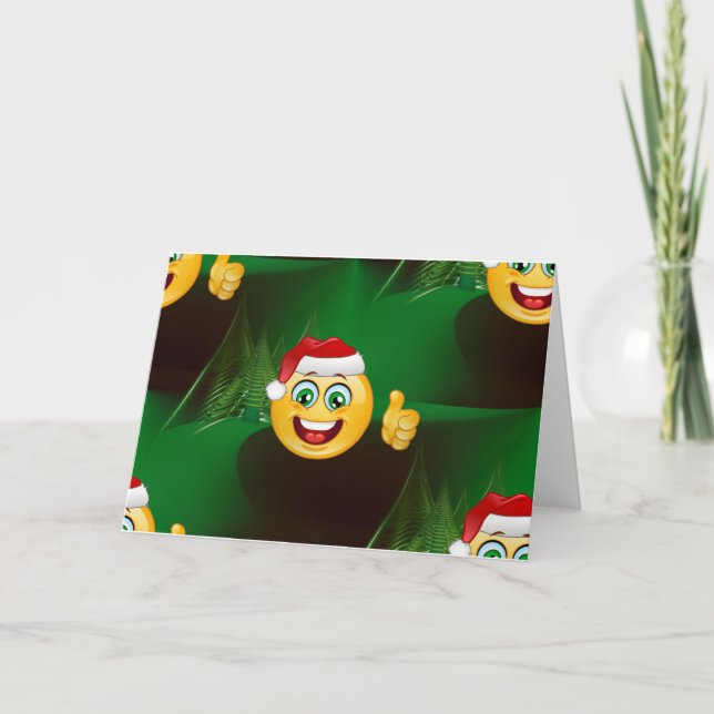 jultomten emojis helgkort (Framsida)