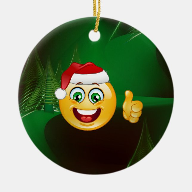 jultomten emojis julgransprydnad keramik (Framsidan)