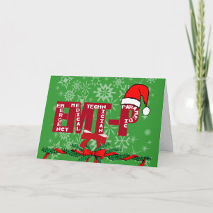 Jultomten EMT-P Sjukvårdare Helgkort