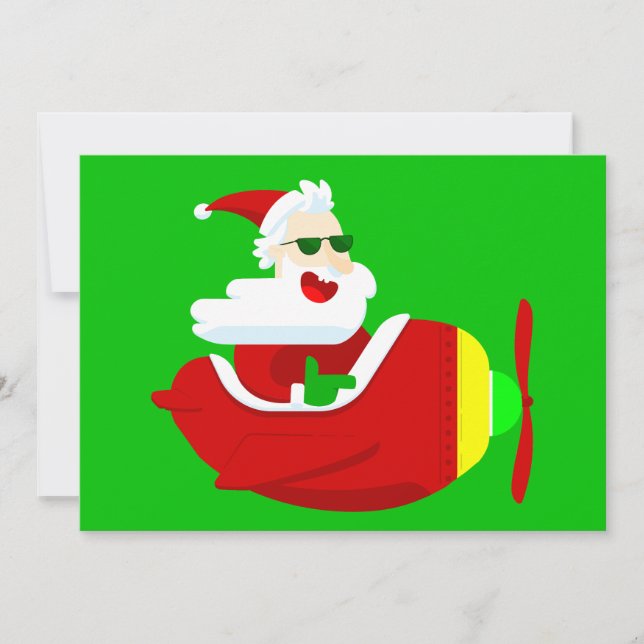 jultomten, en seriös helikopterflygplanspilot inbjudningar (Framsida)