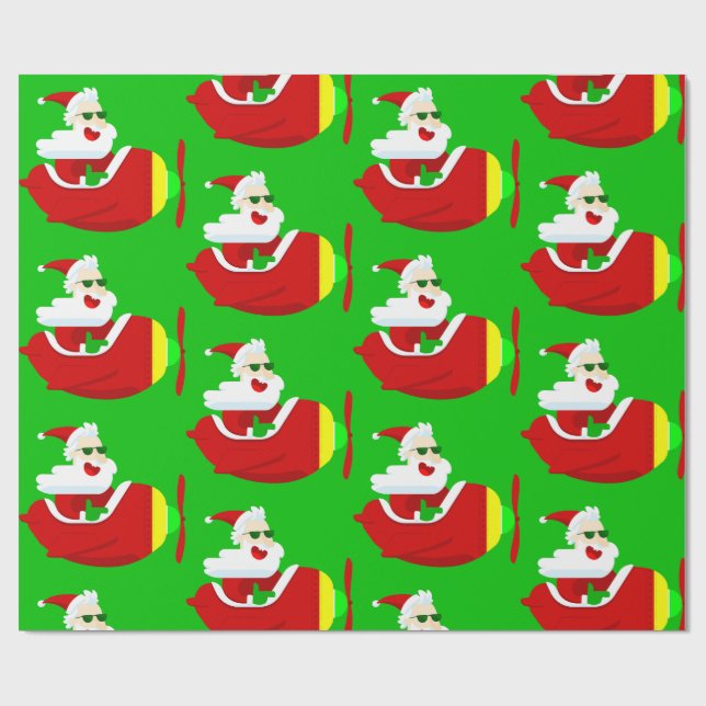 jultomten, en seriös helikopterflygplanspilot presentpapper (Platt)