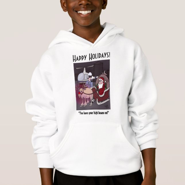 Jultomten får en Biljett Boy Hoodie T Shirt (Framsida)