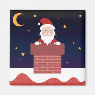 Jultomten fastnade i min Skorsten Magnet