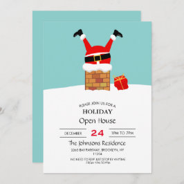 Jultomten fastnade i skorsten vid tak inbjudningar