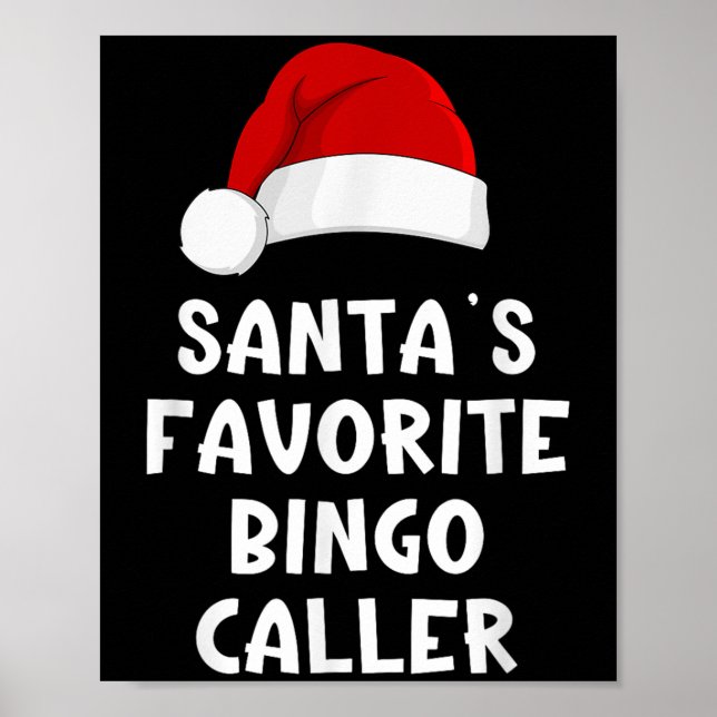Jultomten Favorite Bingo Caller Funny Julafton Poster (Framsidan)