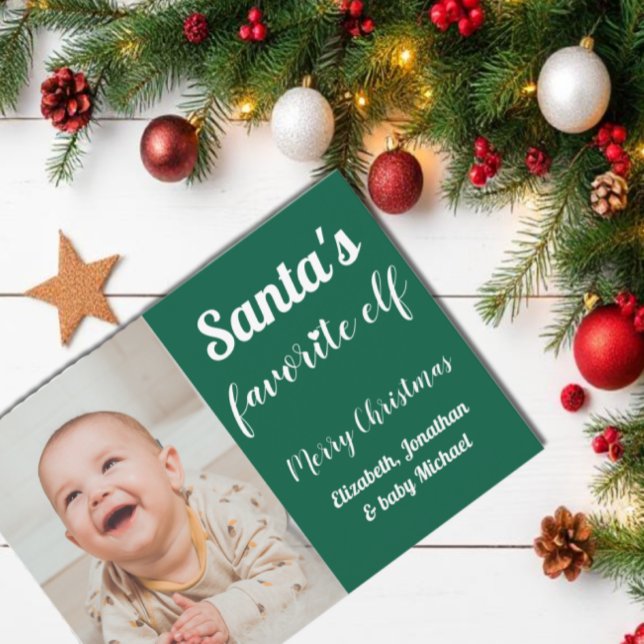 Jultomten Favorite Elf Baby jul Julkort (Skapare uppladdad)