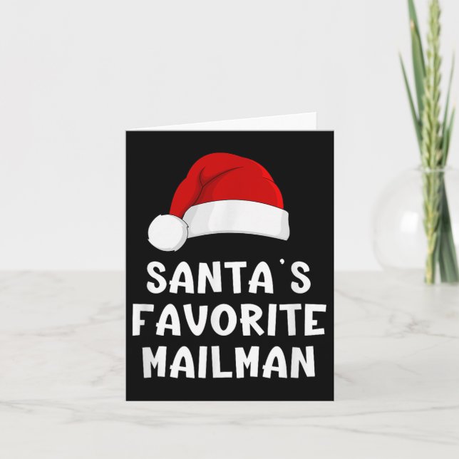Jultomten Favorite Mailman Funny Julafton Paja Kort (Framsida)