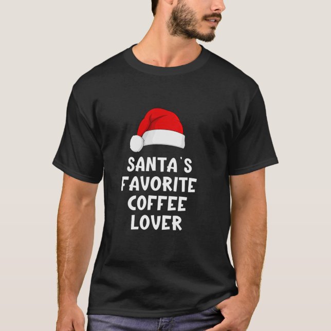 Jultomten Favoritkaffe Älskare Funny Julafton T Shirt (Framsida)