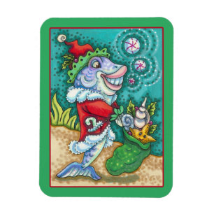 JULTOMTEN FISKTALAR, STARFISK, SJÖSKELVAGNAR MAGNET