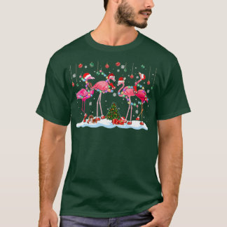 Jultomten Flamingo Julgran Ljus T Shirt