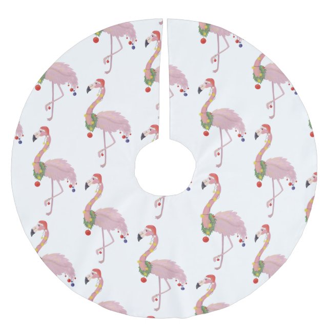 jultomten flamingo julgransmatta borstad polyester (Framsidan)