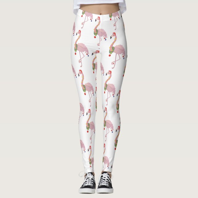 jultomten flamingo leggings (Framsida)