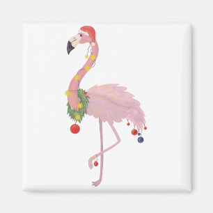 jultomten flamingo magnet